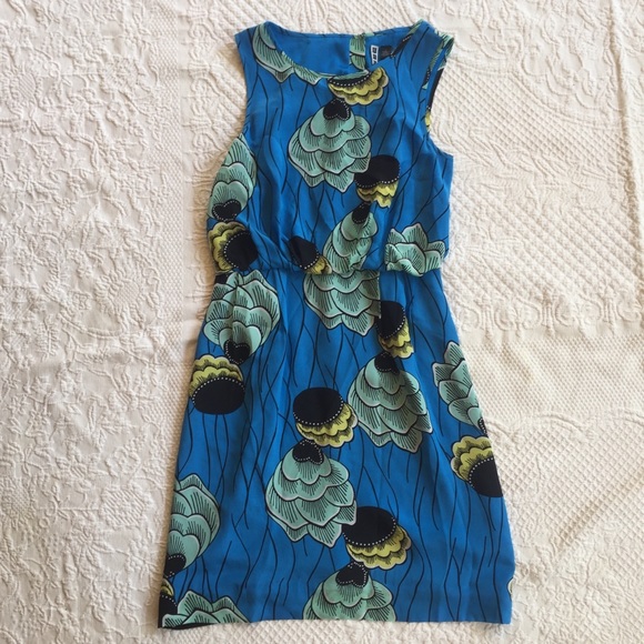 Anthropologie Sariah Palma Silk Floral Dress Sz 2 - Picture 2 of 6